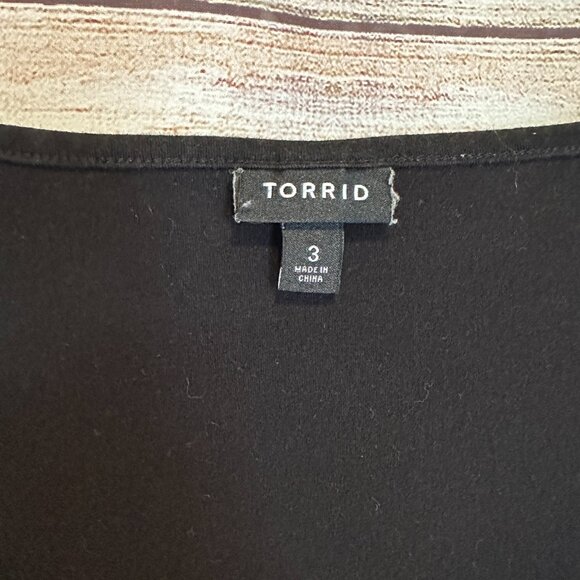 Torrid knit to woven chevron dress Plus size 3XL - Picture 2 of 6